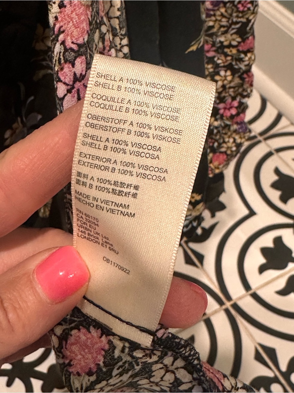 Free People Floral Maxi Dress Black Smocked Boho Button Front XS - Picture 10 of 13